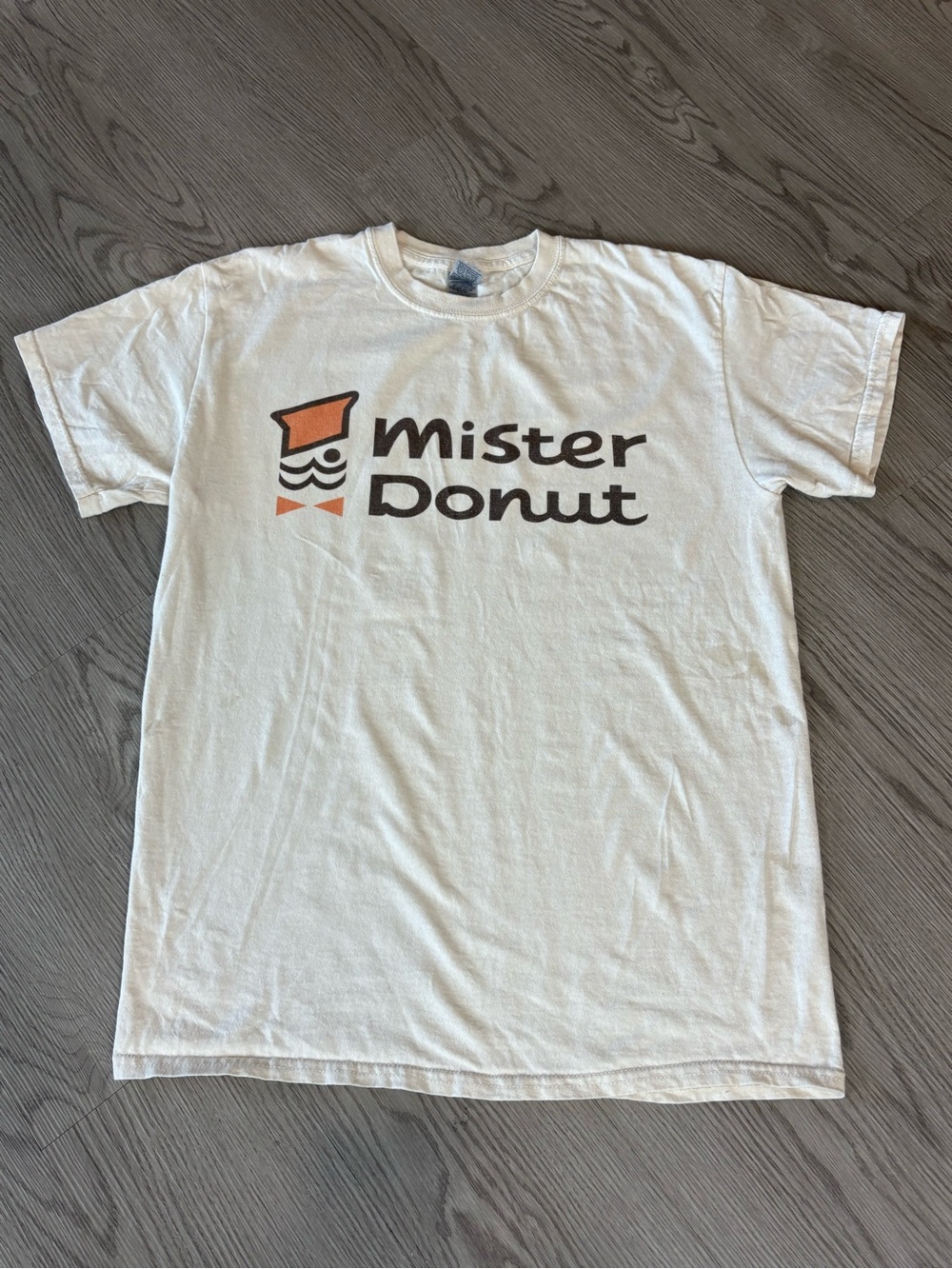 Mister Donut White Logo Crewneck T-Shirt